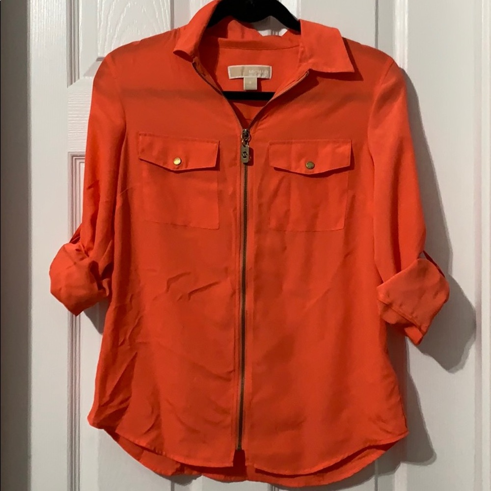 Michael Kors NWOT Zipper Utility Blouse